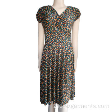 女士印刷的长裙